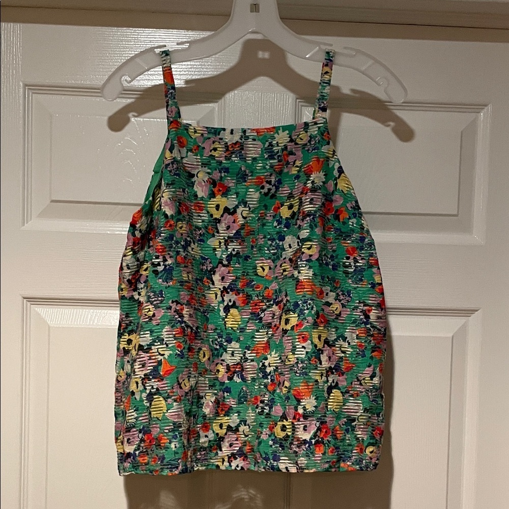 Maeve Green Floral Blouse